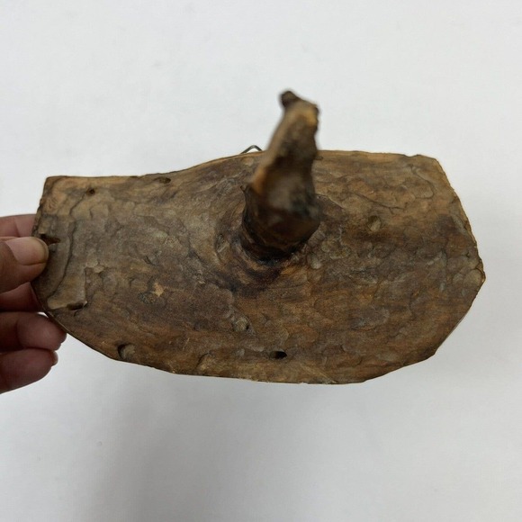 Vintage Artisan Real Wood Hand Carved Old Man Wall Hangings Set of 2 Bearded - Picture 7 of 16